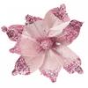 Christmas Poinsettia Glitter Flower Xmas Party Tree Decoration Brighten Up