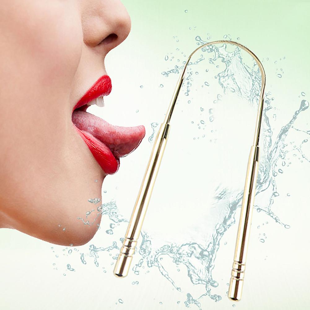 Čistič škrabek na jazyk z nerezové oceli Čistič čerstvého dechu Ústní hygiena s krabičkou