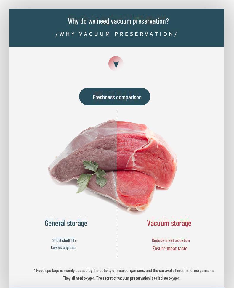Compact Automatic Vacuum Sealer for Kitchen and Food Packaging