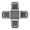 5 Pieces Patio Dining Set, Outdoor Square Furniture Table and Chairs, All Weather Garden Furniture Table Sets, HIPS Small Patio Conversation Set, For