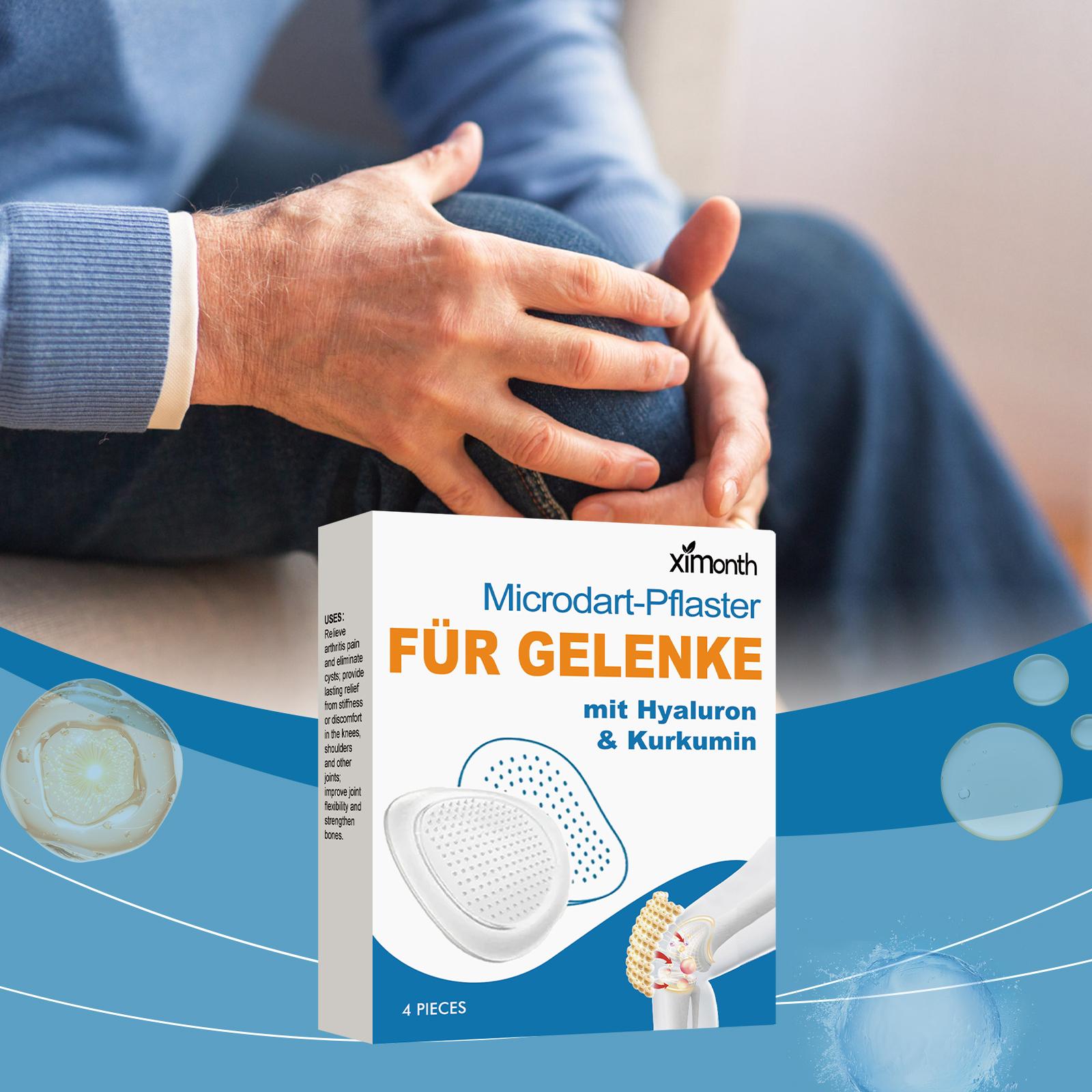 Ximonth Hyaluronic Acid Joint Care Patch Gentle Nourishing Comfortable Hand, Knee and Body Patch 4pieces