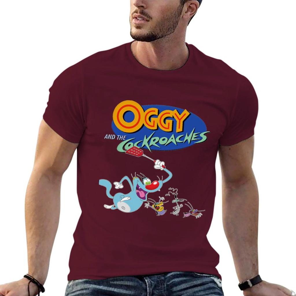 Oggy und die Kakerlaken (72) T-Shirt Mann T-Shirt Ästhetische Kleidung T-Shirts für Männer Grafik