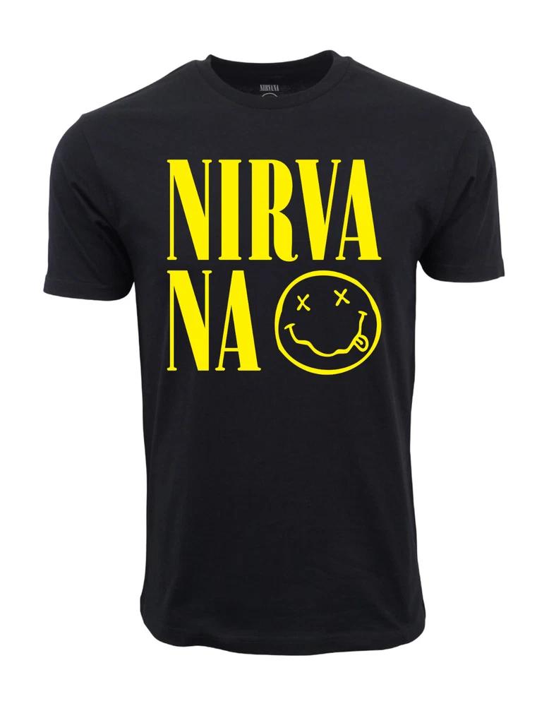 Nirvana Logo Smily Logo Graphic T Shirt S