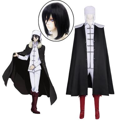 Bungo Stray Dogs 3. Sezon Fyodor Dostoevsky Cosplay Kostümü Pelerin Üst Pantolon Takım Kadınlar Erkekler için Cadılar Bayramı Karnaval Parti Takımı
