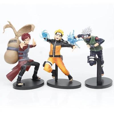1 ks 20cm Anime Naruto Sasuke Kakashi Uzumaki Gaara Akční figurky Kreslený PVC Sběratelský model Hračky Děti Kluci Narozeninové Dárky