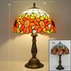 12inch 30cm Retro Tiffany Stained Glass Nostalgic Table Lamp Restaurant Bedside Lamp Retro Cafe Bar Creative Lamp