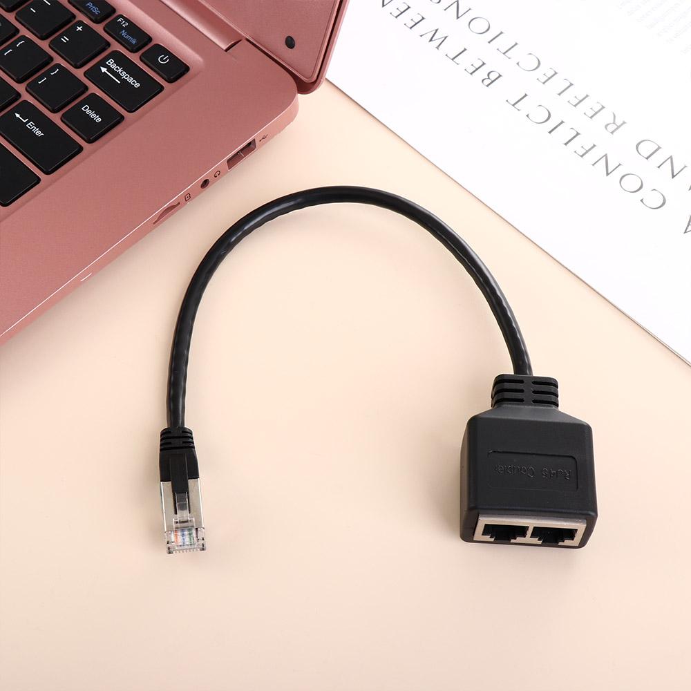 Connector Gigabit Ethernet Splitter RJ45 Ethernet RJ45 1 Male to 2 Female Lan Network Extension