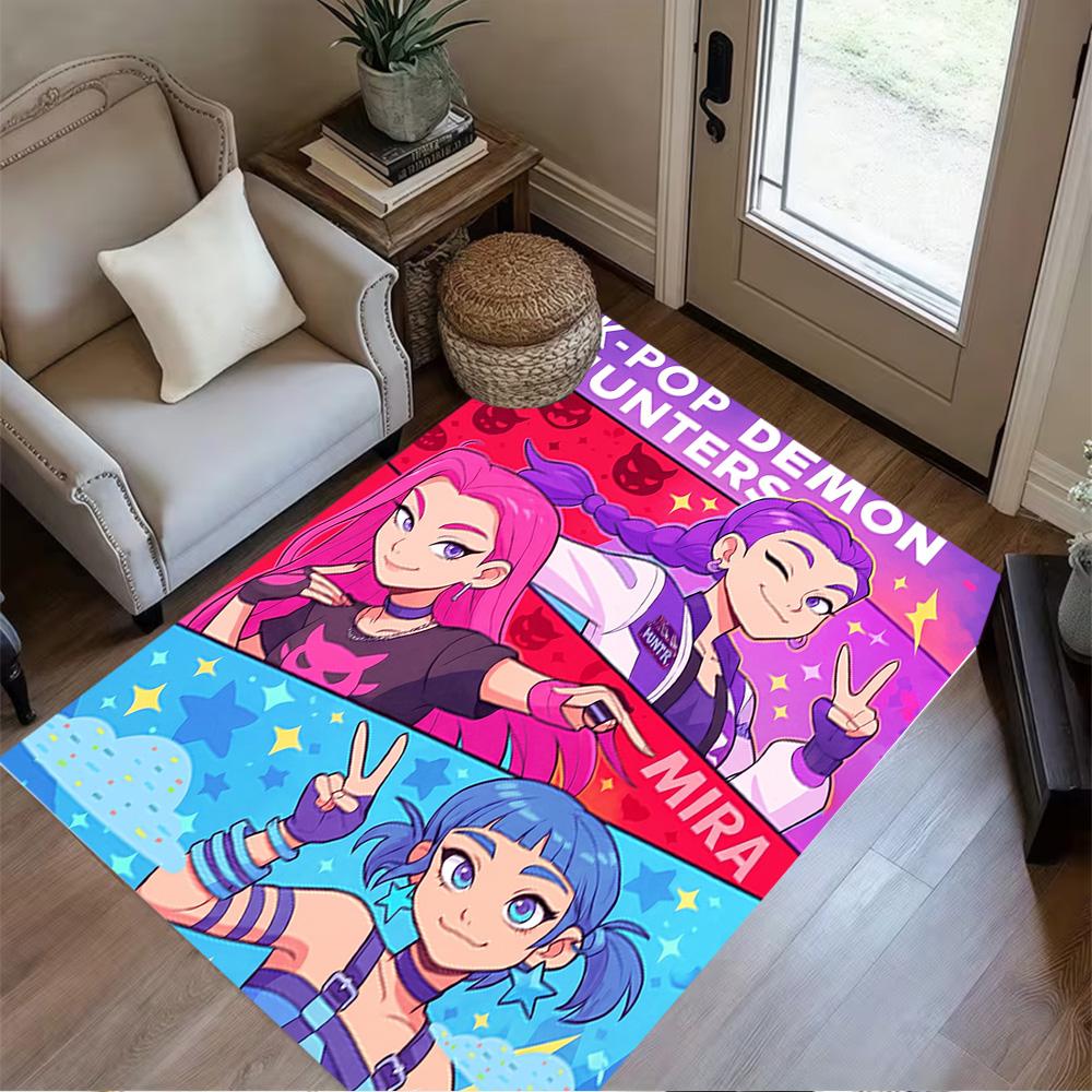 Future Fashion Icons Floor Rug Office Rug Design for Dining Room Playrooms Dormitory Kitchen Anti-slip Rug Decorate Offices