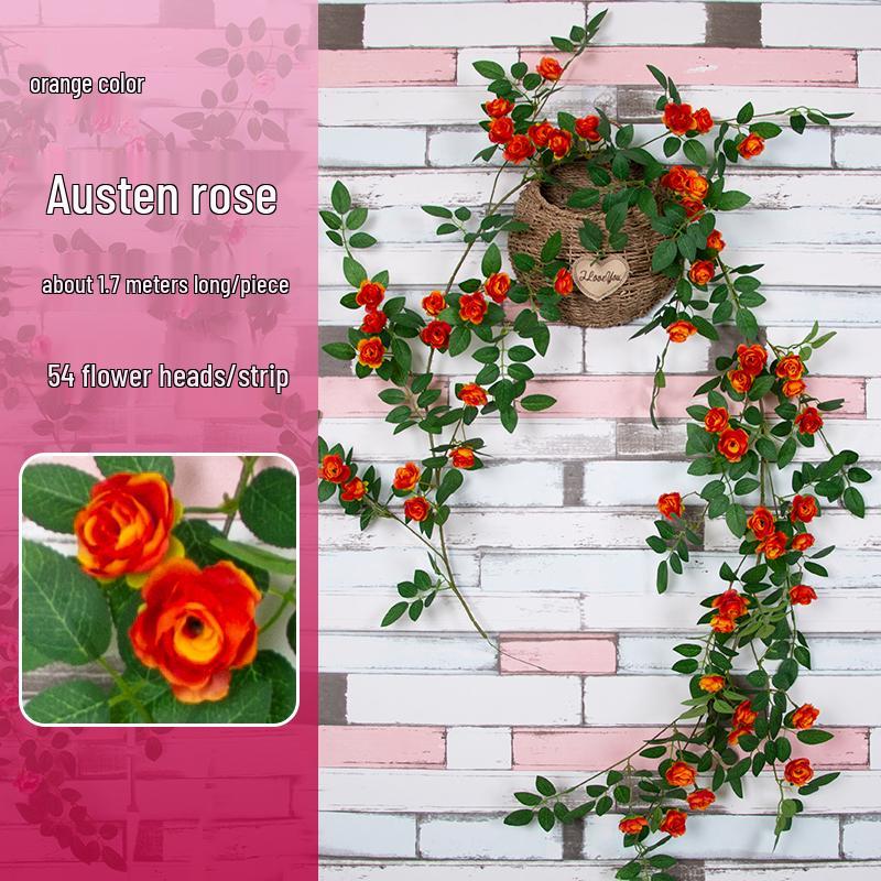 Artificial Rose Vine Floral Ceiling Decor