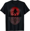 Werewolf Under A Full Blood Moon Howling T-shirt Size S-5XL Unisex T-Shirt