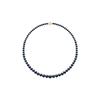 Collier - Pearls & Colors - Perle de Culture d'Eau Douce Rondes - Perle Noire - Or Blanc 750/1000 - Qualité AAA+ - Femme