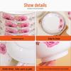 Royal Garden Series Ceramic Bowl – Household Rice & Soup Tableware for Daily Use.