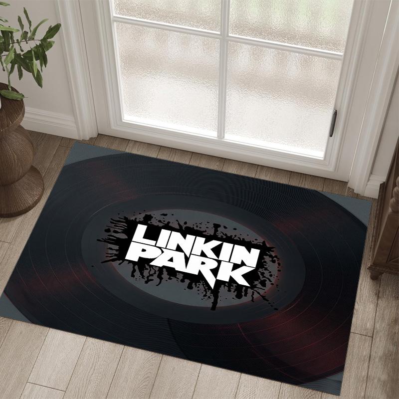 Linkin Park Design Crystal Velvet Carpet Cozy Non?Slip Printed Rug For Bedroom Living Room Entrance