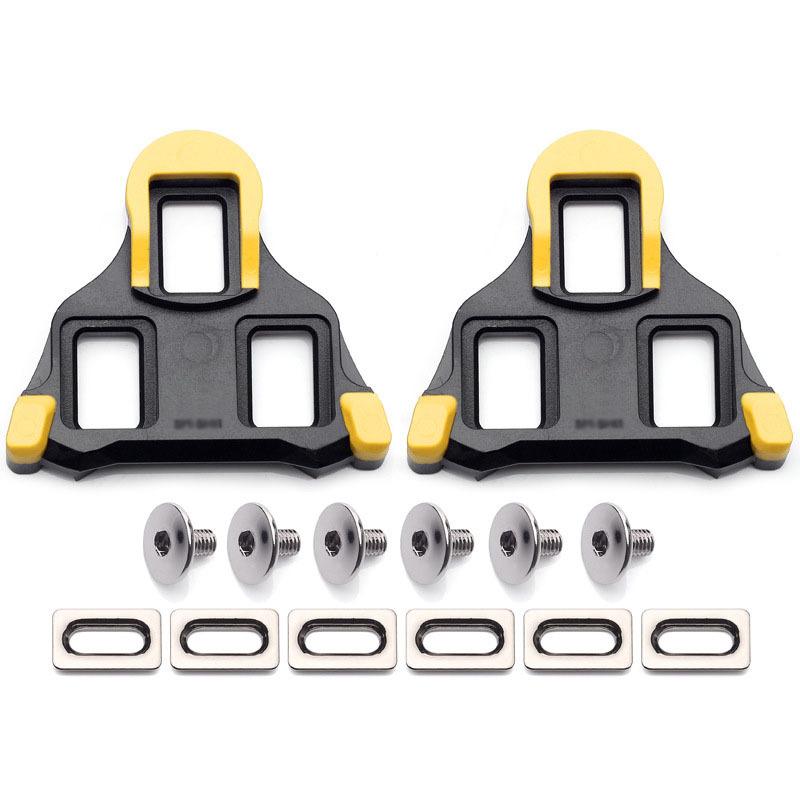 Self-Locking 6-Degree Bicycle Shoe Cleat Set for Road and Mountain Bikes with Lock-In Technology