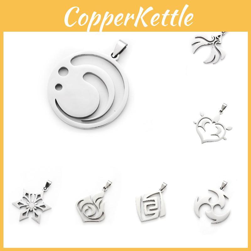 Genshin Impact Eye Of God Pendant Stainless Steel Necklace For Anime Lovers