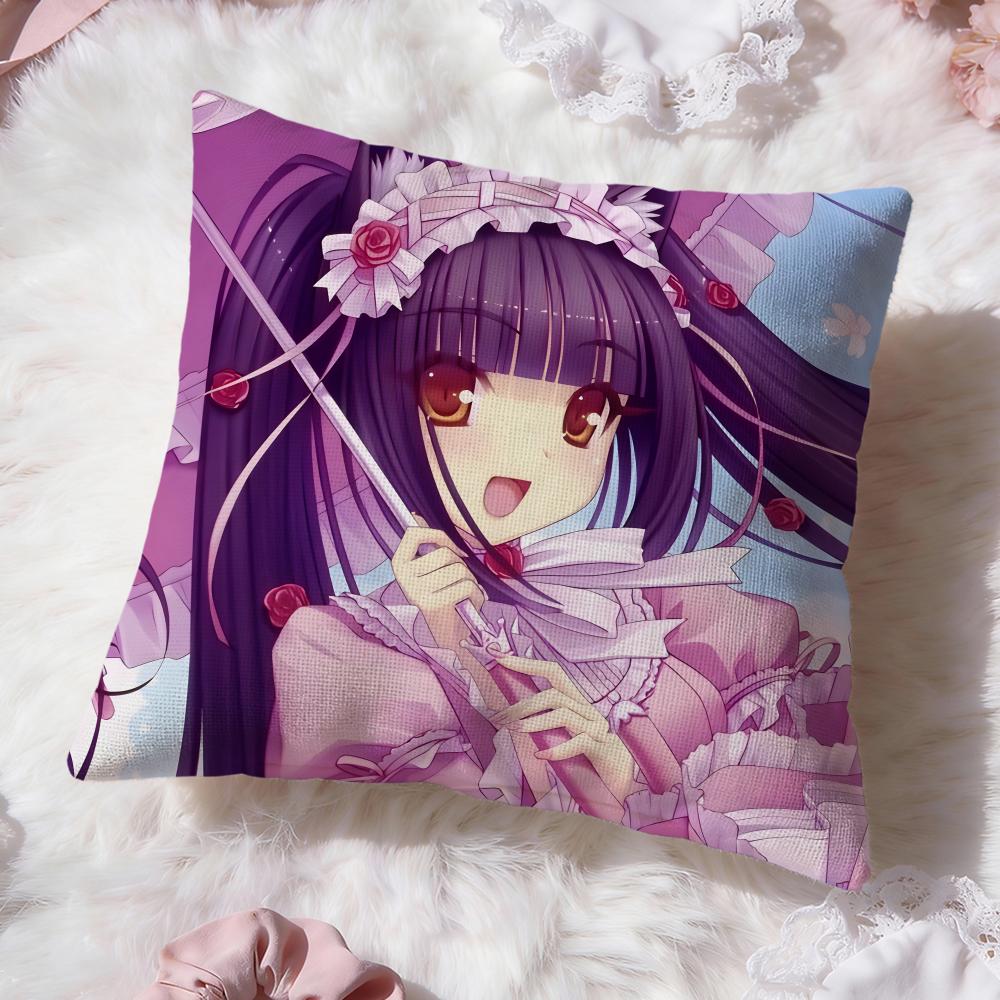 cute game n-Nekopara Cushion Cover Premium Comfort Reversible Pillow Cove -Two in One Design for Any Room & Car Interior