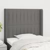 VidaXL Headboard with Ears Dark Grey 103x16x118-128 Cm Fabric3119809