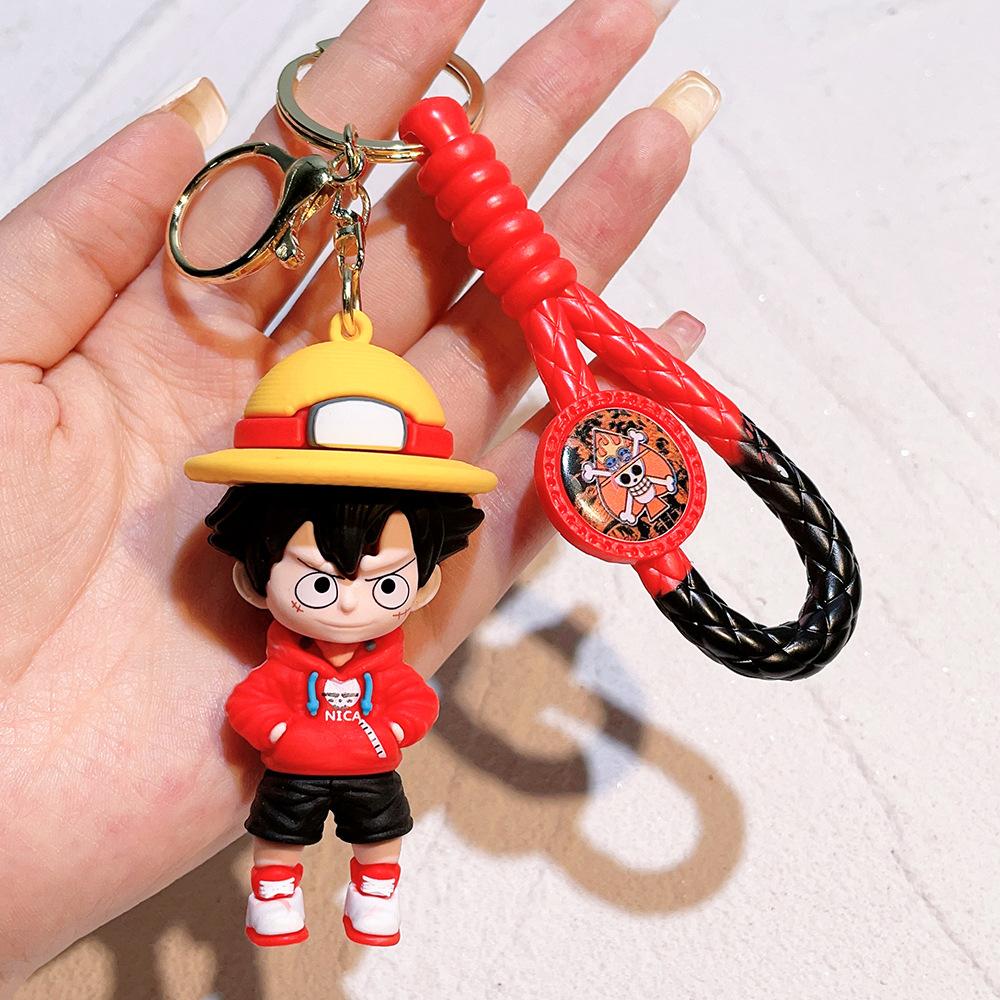 50Styles ONE PIECE Themed Keychain Cute Luffy, Roronoa Zoro, Silicone Toy Doll Key Chain Backpack Decor Small Gifts for Friends