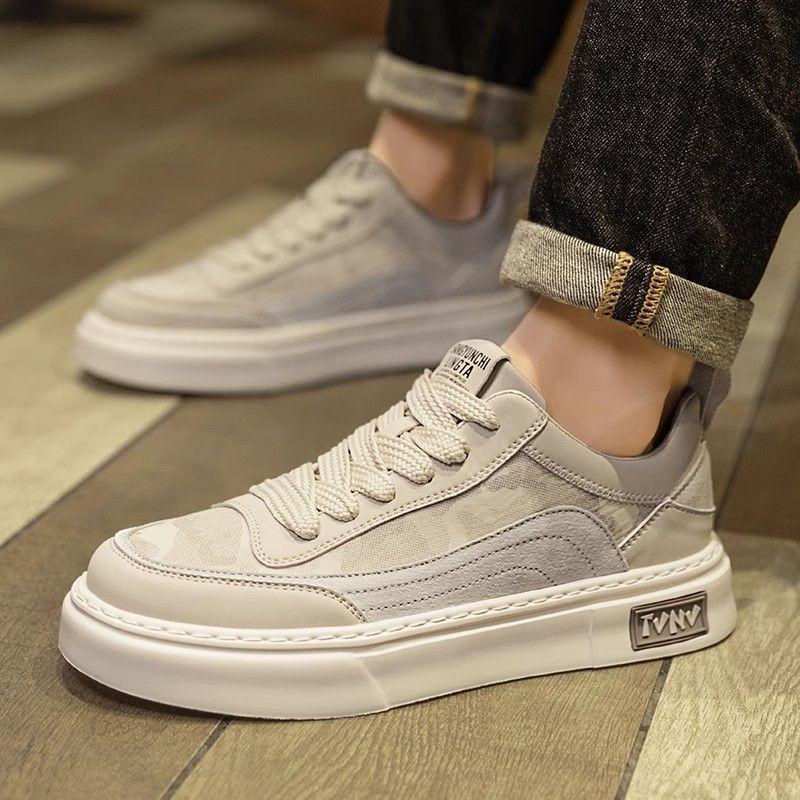 Men's Breathable Ice Silk Casual Canvas Shoes - Anti-Odor Soft Sole Trendy Design