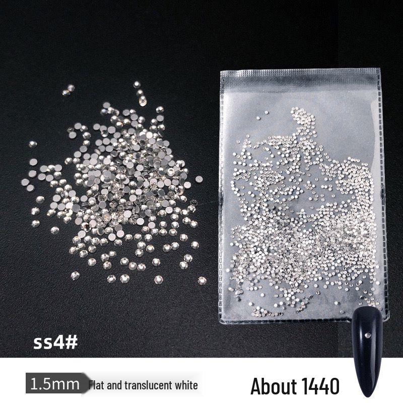 

Прозрачное стекло Маленькие круглые бриллиантовые наклейки для дизайна ногтей для DIY