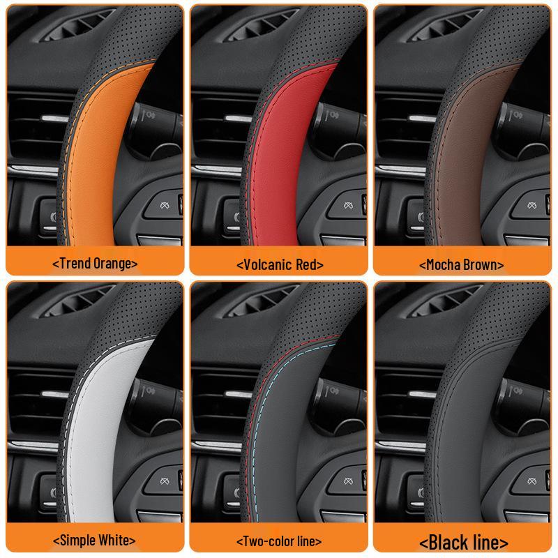 Ultra-Thin Genuine Leather Steering Wheel Cover for Chery Tiggo & Arrizo Models