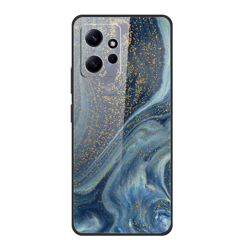 Marble For Redmi Note 12 4G Glass Case Tempered Back Cover Hard Cases For Xiaomi Redmi Note12 4G Protective Shell Colorful Capa