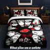 Naruto Design Bed Bedding Set 1 Duvet Cover + 2 Pillowcases Soft Breathable Household Bed Linens