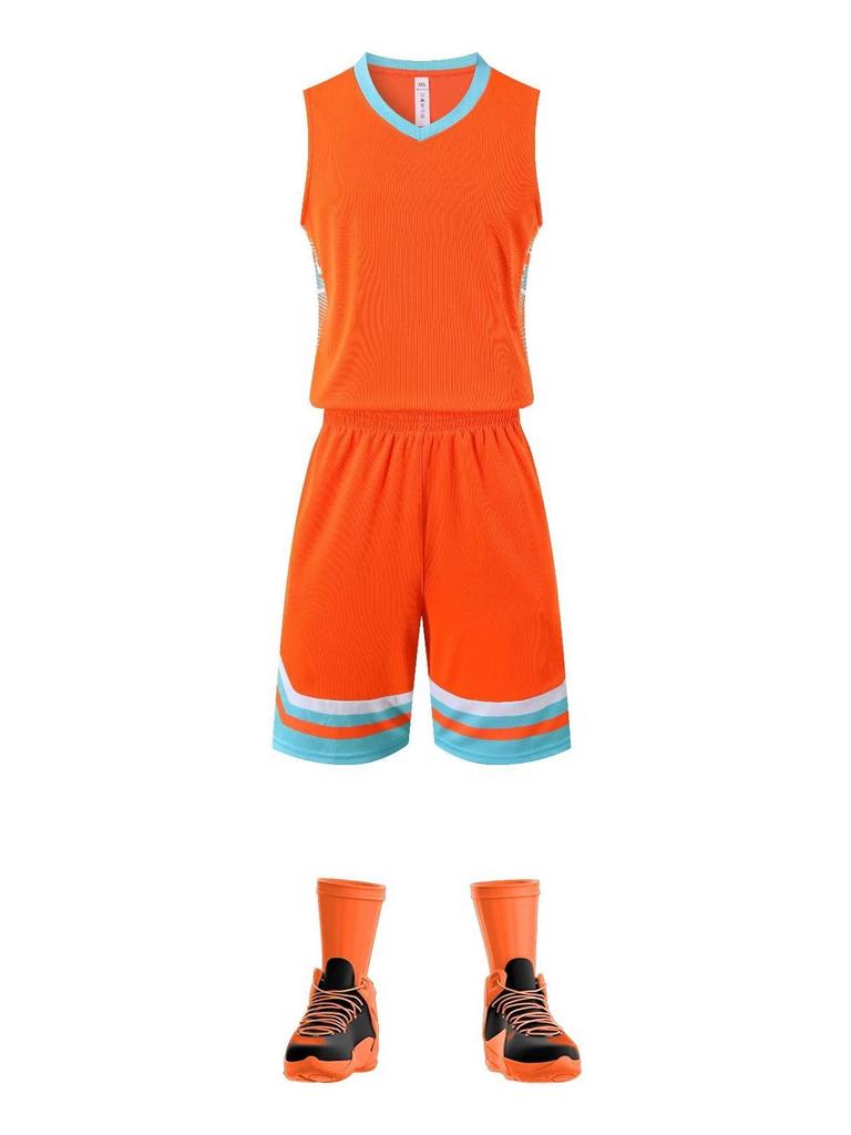 Summer College Student Tank & Short Sleeve Basketball Uniform for Outdoor Training and Fitness