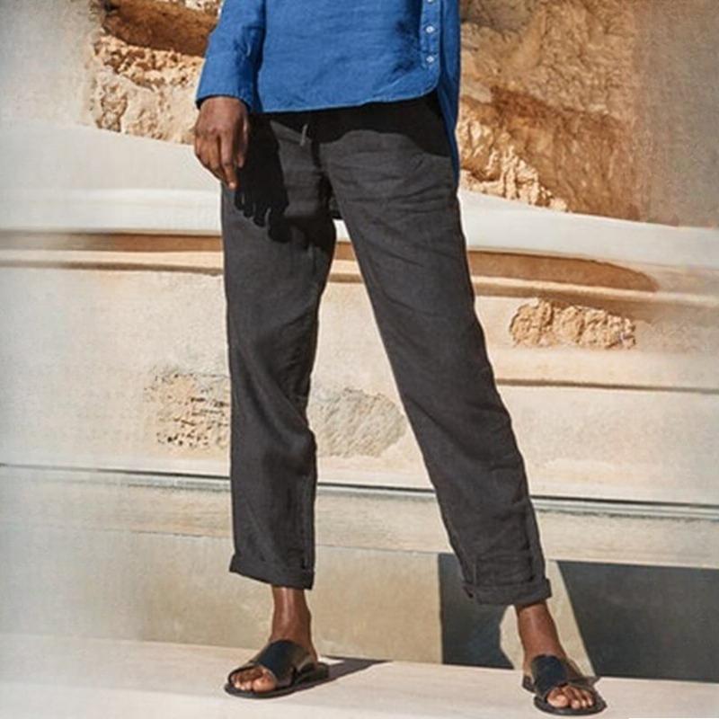 

GMXIA Женские модные повседневные брюки с однотонным принтом и высокой талией и капри XXXL чёрный