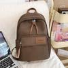 Schoolbag 2025 New Hong Kong Style Retro Backpack Simple Casual Large Capacity Student Schoolbag Versatile Travel Waterproof Backpack