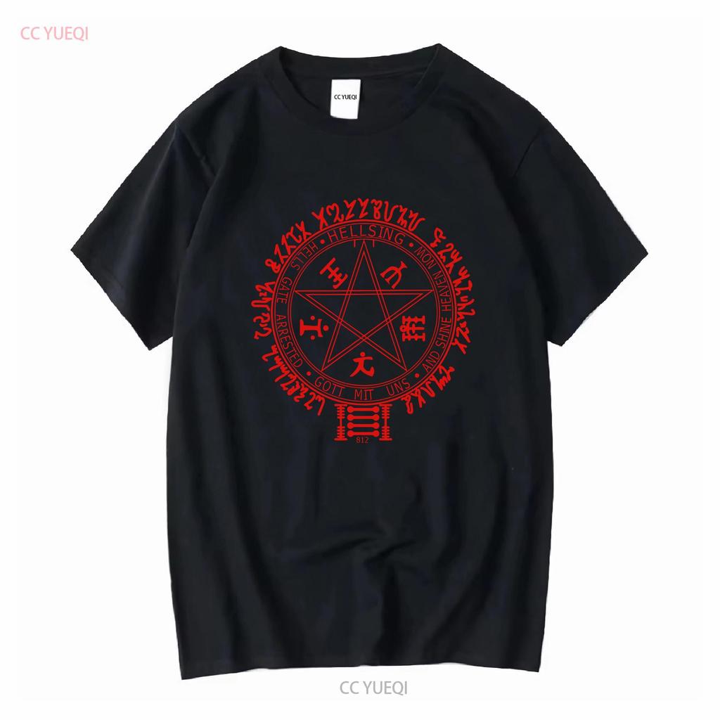 Hellsing Alucard Pentagram T Shirt Mens and Womens Sizes bc 244 long or short sleeves vintage Washed Top For Everyday Wear