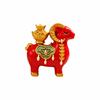 Cute Zodiac Goat Figurine Rotatable Fortune Bag Car Dashboard Ornament Chinese Sheep Ornament  Desk