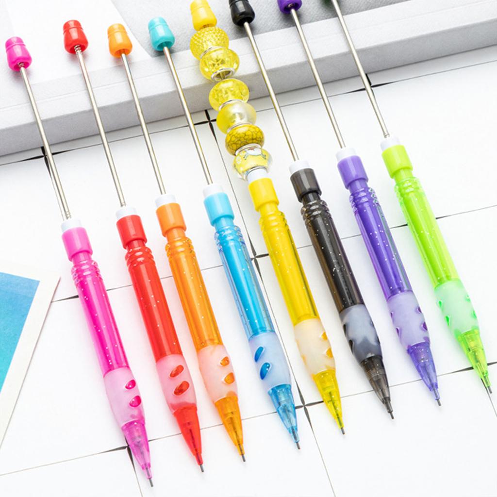 Zestaw 6-częściowych ołówków mechanicznych z koralikami 0,5 mm, ołówek automatyczny do rysowania, ołówek automatyczny z koralikami do pisania i rysowania dla uczniów