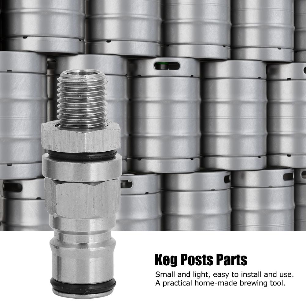 304 Stainless Steel Beer Keg Ball Lock Adapter Post Pressure Relief Valve Home‑Brew Accessory(Liquid )