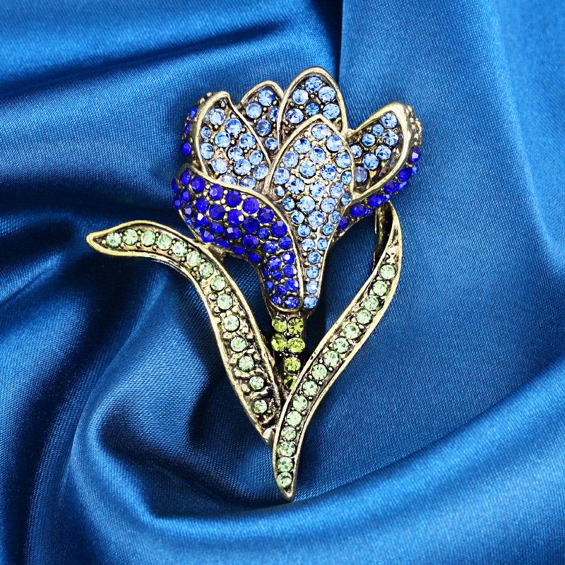 Брошь Роза с Полным Алмазным Покрытием, Высококлассная Роскошная Брошь, Корсаж, Новая Брошь-Аксессуар для Пальто. One Size