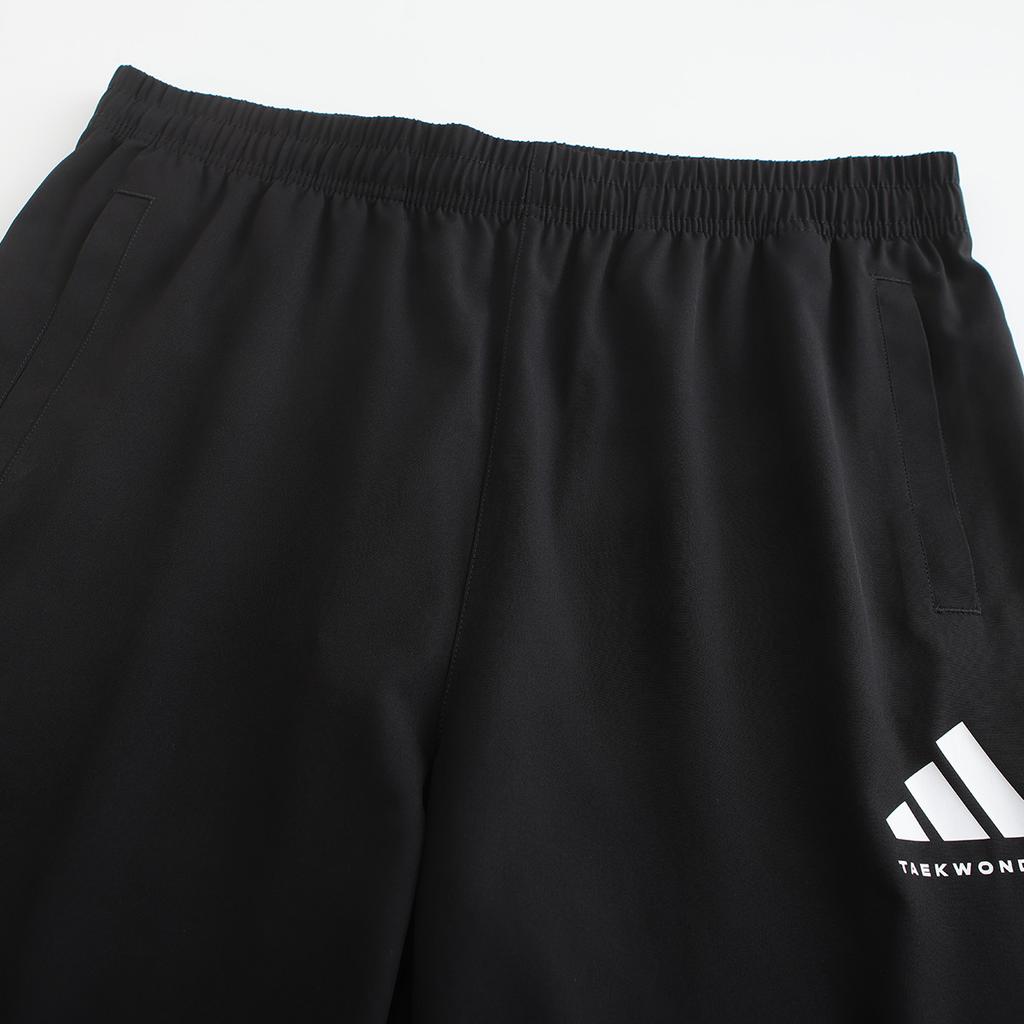 Adidas Taekwondo Round Neck Pullover Breathable Short Sleeve T-Shirt Comfortable Lace-Up Simple Shorts Casual Sports Set ADICLTS24CTK-BG+S21ATMSH3T-BW