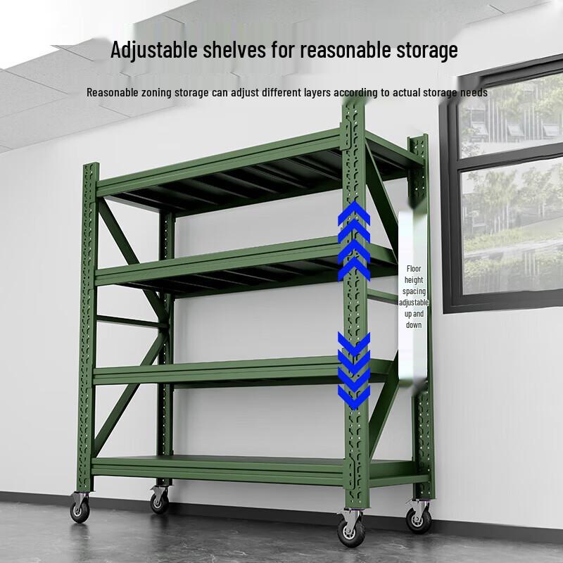 Heavy-Duty Multi-layer Mobile Storage Shelf