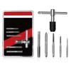 Metric Tap Set For Precise Threading Smooth Chip Removal Triple Heat Treatment Anti Slip Grip T-Handle For Professional Work
