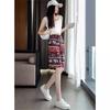 Elephant Pants Shorts Adjustable Elastic High Waistband Strap Rope Women Print Thailand Casual Streetwear Beach Bohemian Retro Vintage Boho