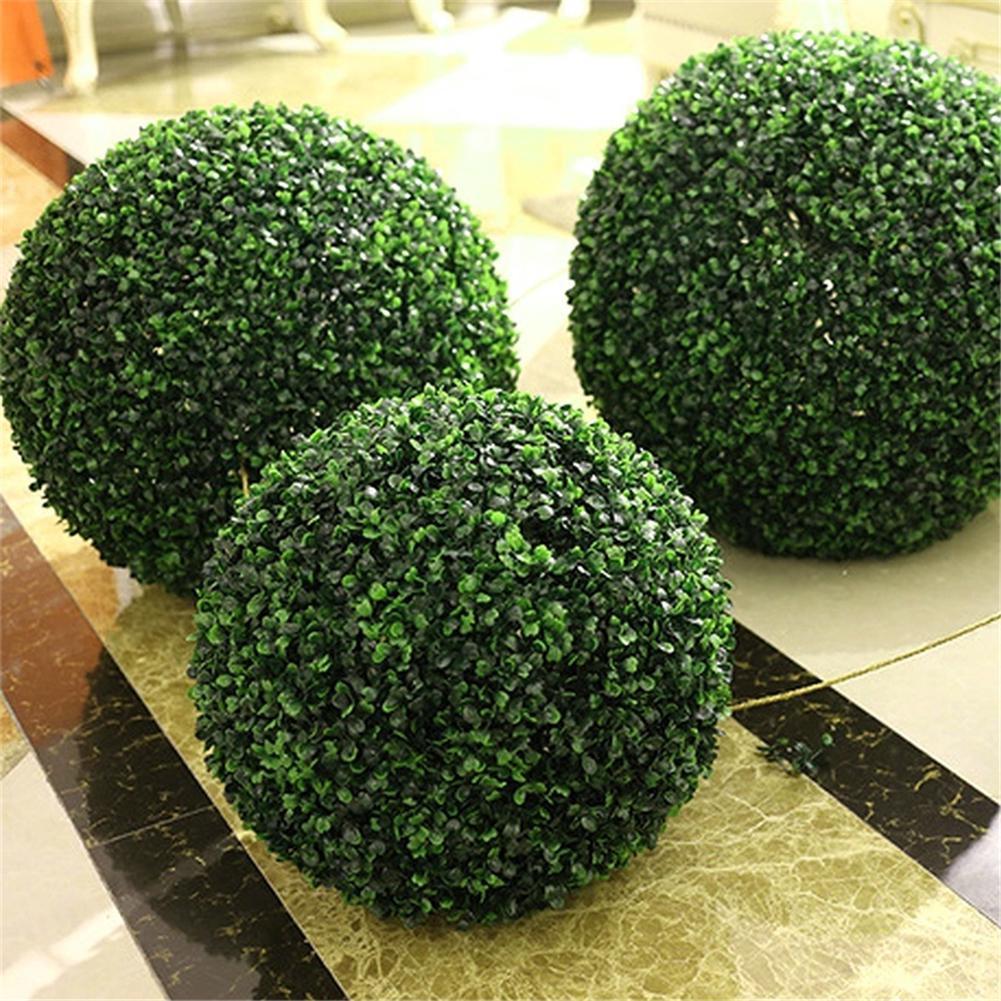 Artificial Plant Topiary Balls Wedding Home Garden Decor Green Plastic Plant Grass Balls