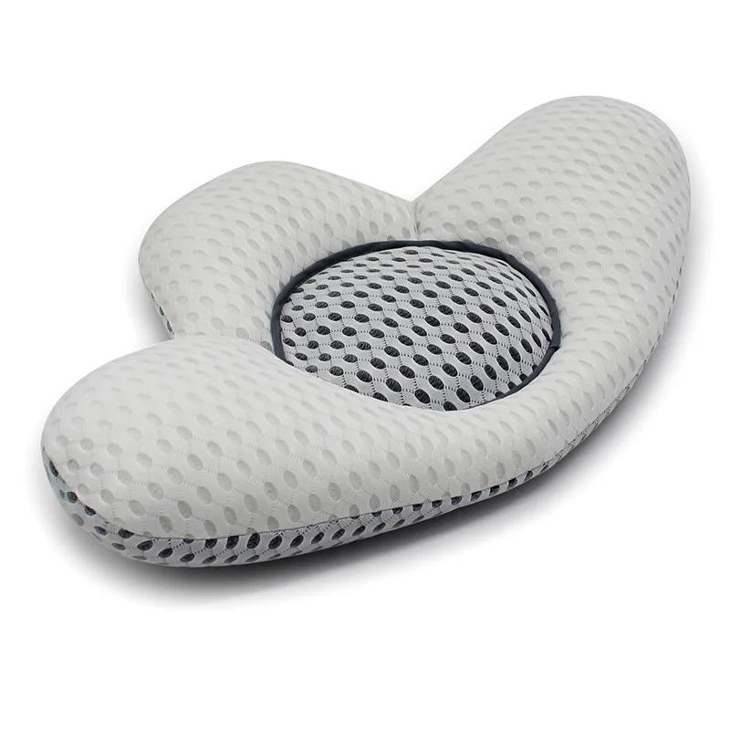 Подушка для поясницы с быстрым отскоком улучшает осанку позвоночника во время сна удлиненная подушка для поясницы из гречневой шелухи функциональная подушка для спальни 50X30X8cm 5598₽