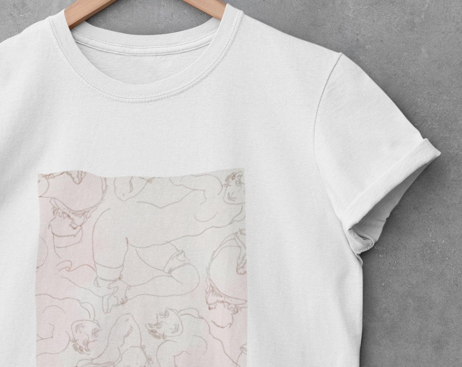 Egon Schiele Naked Woman T shirt / Modernist painter / Cubist / %100 Cotton / Gustav Klimt / Edith Harms / Expressionist S