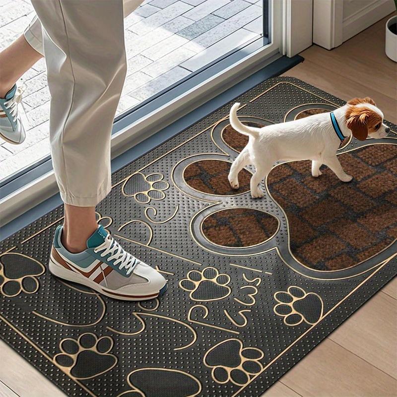 Paw Print Doormat, Machine Washable Non-Slip Simple Rug for Kitchen Living Room Bedroom Indoor Entryway Decor