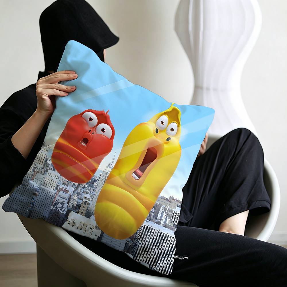 Funny L-Larva Cartoon Personalized picture text home decorative pillows Household Gifts 45x45cm