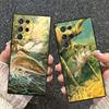 Carp Fish Fishing Rod Soft Phone Case for Samsung Galaxy S26 S25 Edge S24 Ultra S23 Plus S22 S21 FE S20 Black Cover Back Shell