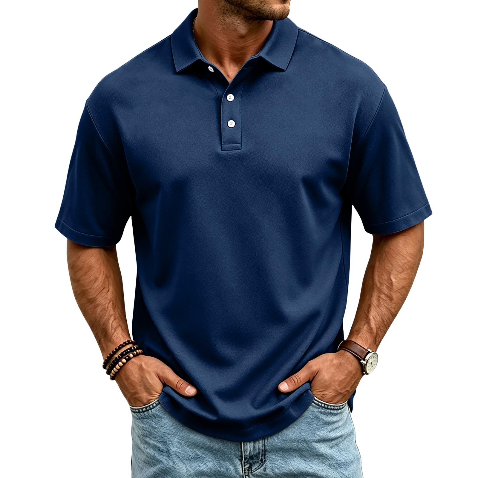 

Men s Casual Quick Dry Mesh Golf Polo Shirt Short Sleeve Breathable Lightweight Performance Top for Outdoor Sports L