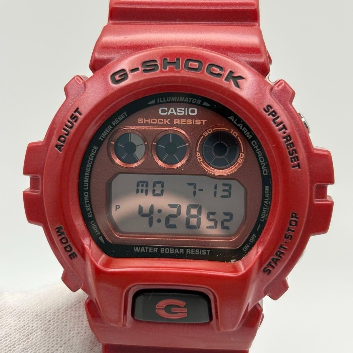 Used Good Condition G-SHOCK DW-6900MF-4 Red Rare Casio Crazy Metallic