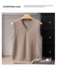 Men's Cashmere V-Neck Sleeveless Knit Vest - 2025 Autumn/Winter Collection