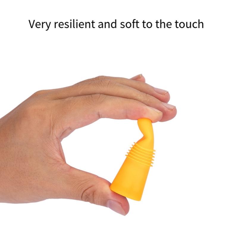 Set Of 6 Silicone Beverage Sealers with Threaded Rings Stoppers for Wine and Beverages Multipurpose Bottle Preservers