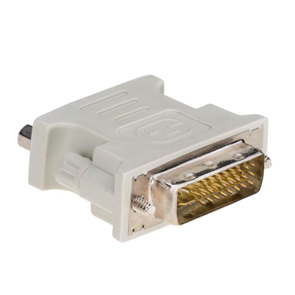 Adapter VGA DVI 24+5 Akyga AK-AD-12 Przejściówka Dual Link żeńsko - męska beczka